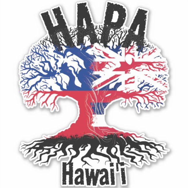 STICKER RACINES HAPA SAMOA HAWAII (Devant)