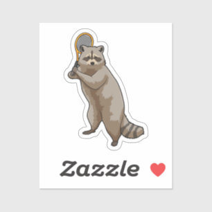 Sticker Racon au Tennis avec raquette de tennis