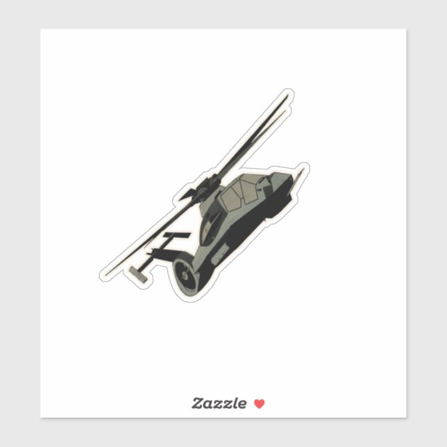 Sticker RAH-66 Comanche, Hélicoptère furtif (Feuille)