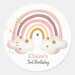 Sticker Rainbow Boho Pastel Rainbow Anniversaire
