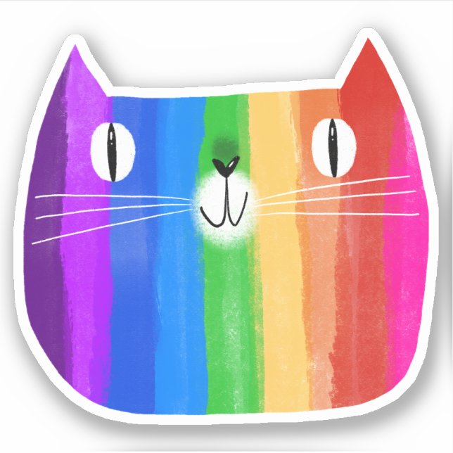 Sticker Rainbow Cat (Devant)