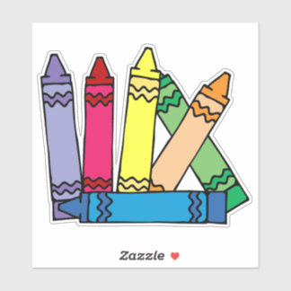 Sticker Rainbow Crayons