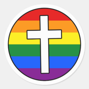 Sticker Rainbow Cross
