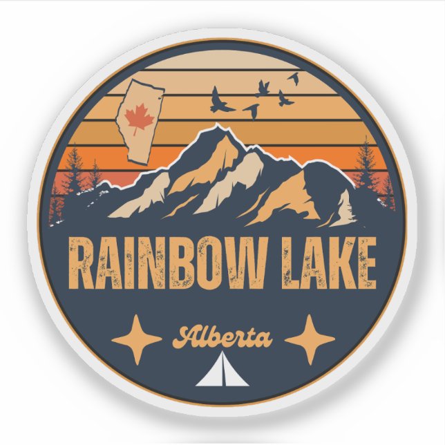 Sticker Rainbow Lake (Alberta) (Devant)