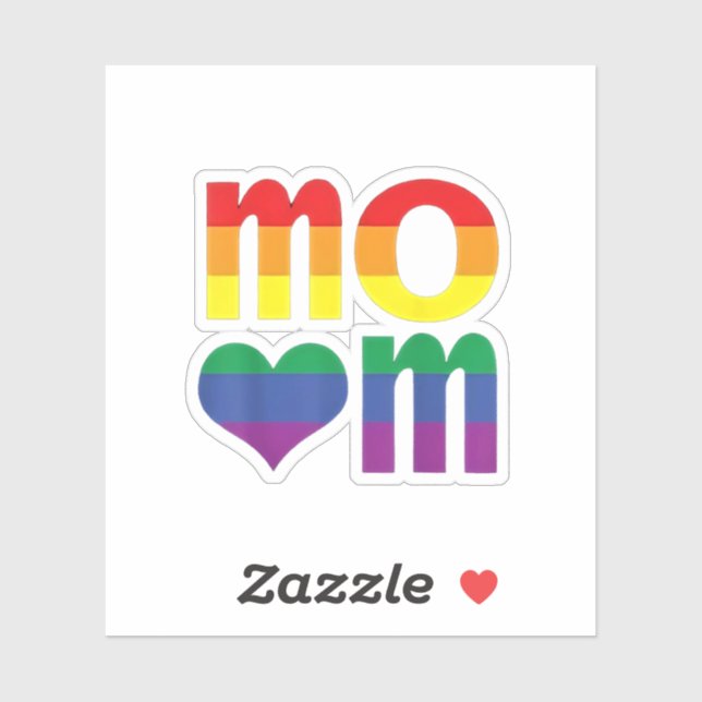 Sticker Rainbow LGBT Pride Mois Fête des mères LGBT (Feuille)