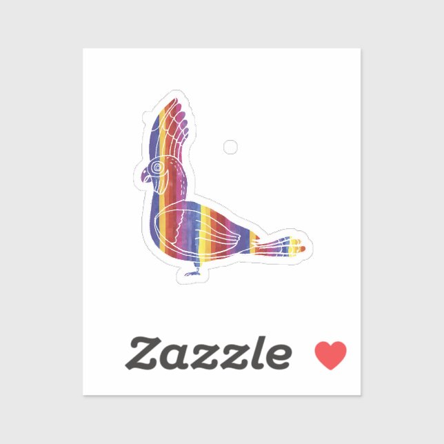 Sticker Rainbow Macaw (Feuille)