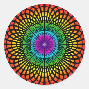 Sticker Rainbow Mandala