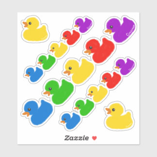 Sticker Rainbow Rubber Ducks