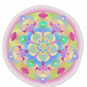 Sticker Rainbow Song Mandala