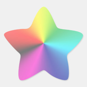 Sticker Rainbow Star