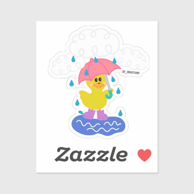 Sticker Rainy Day Duck (Feuille)