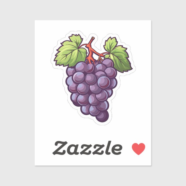 Sticker Raisins de dessin animé (Feuille)