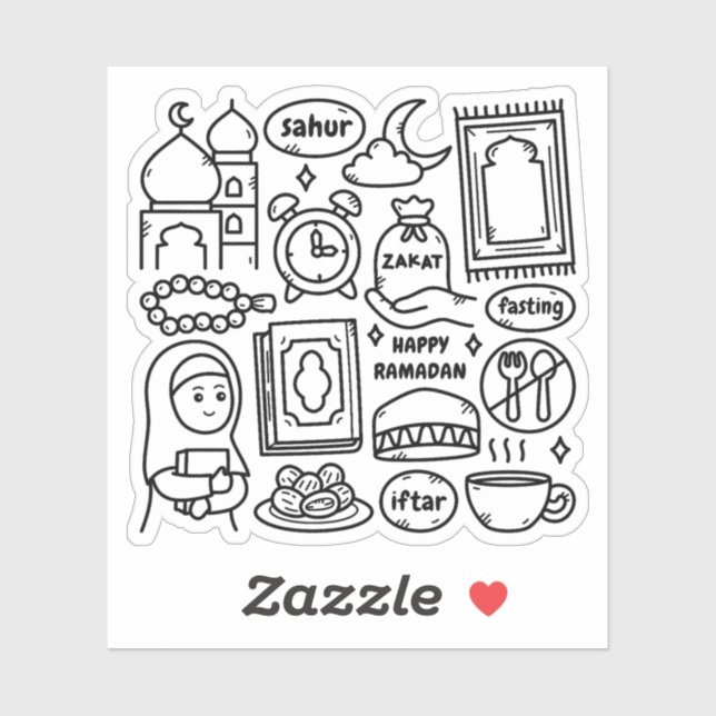 Sticker Ramadan Kareem (Feuille)