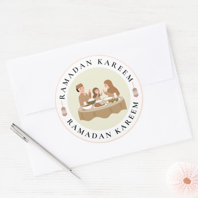 Sticker Ramadan Kareem Pour Cadeau (Enveloppe)