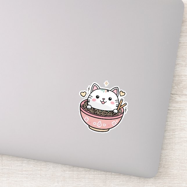 Sticker Ramen Cat - Cute Kawaii (Détail)