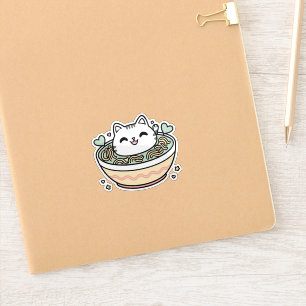 Sticker Ramen Cat - Cute Kawaii