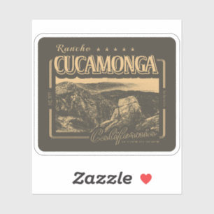 STICKER RANCHO CUCAMONGA CALIFORNIA - CUCAMONGA PEAK