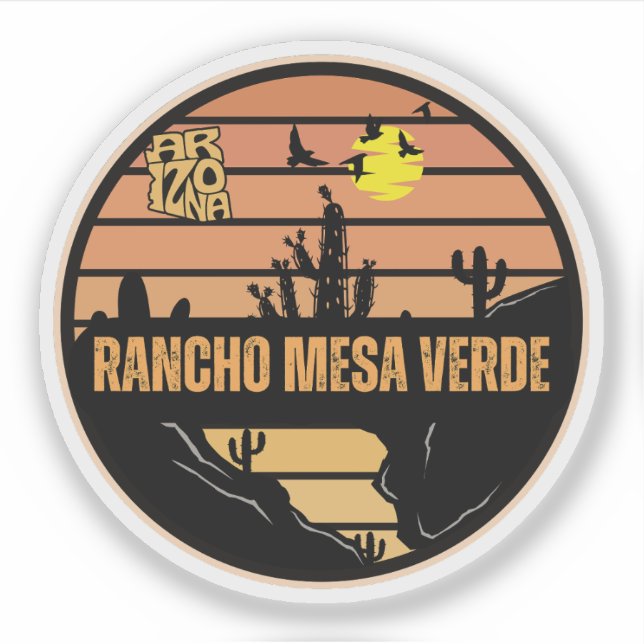 Sticker Rancho Mesa Verde, Arizona (Devant)