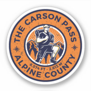 Sticker randonnée carson pass californie essais