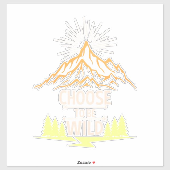 Sticker Randonnée Choisir D'Être Sauvage (Feuille)