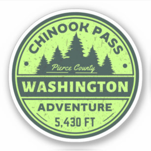 Sticker randonnée col chinook californie essais