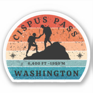 Sticker randonnée col cipus washington essais alpins