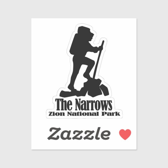 Sticker Randonnée - Les Étroits - Parc National Zion - Uta (Feuille)