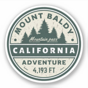 Sticker randonnée mount baldy, col alpin de montana