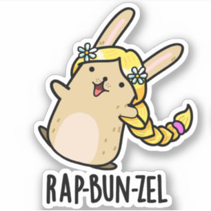 Sticker Rap-bun-zel Funny Bunny Pun