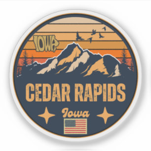 Sticker Rapides de cèdre, Iowa, États-Unis