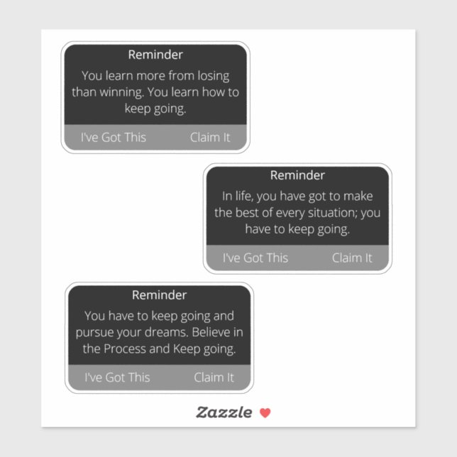 Sticker Rappel Condolence Funérailles Continuez à soutenir (Feuille)