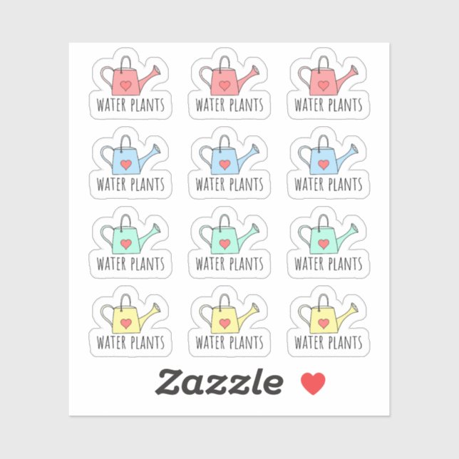 Sticker Rappel d'arrosage des plantes Planificateur d'arro (Feuille)