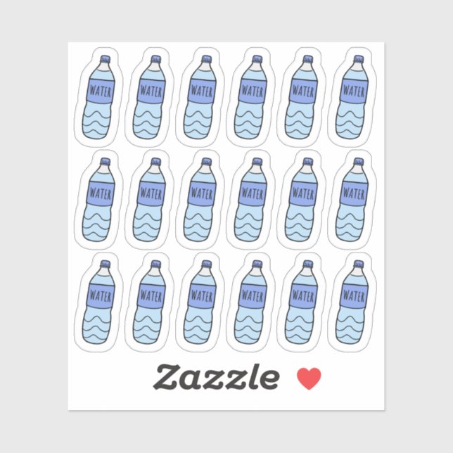 Sticker Rappel de Bouteille d'Eau pour l'Hydratation Suivi (Feuille)