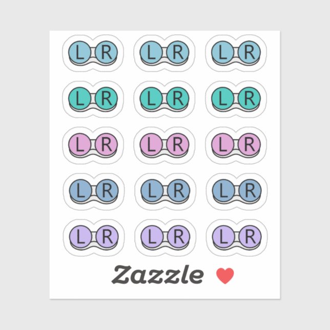 Sticker Rappel de changement de lentilles de contact Plani (Feuille)