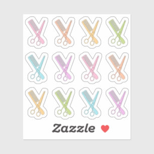 Sticker Rappel de coupe de cheveux Peigne Ciseaux Bujo Pla