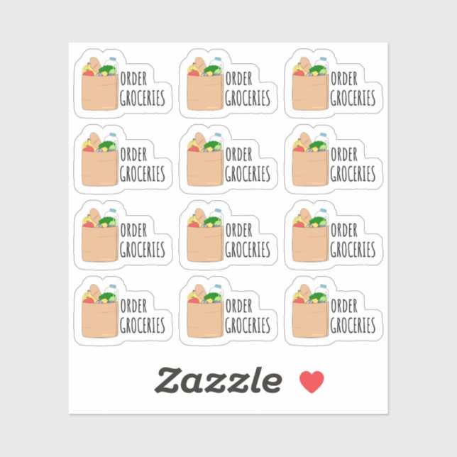 Sticker Rappel de courses Planificateur Bujo (Feuille)