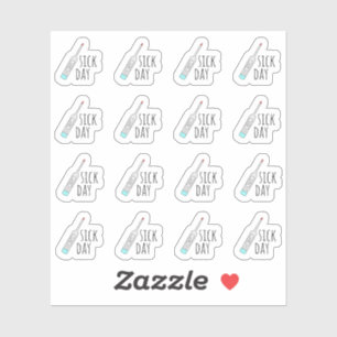 Sticker Rappel de jour de maladie Mini thermomètre Bujo Pl