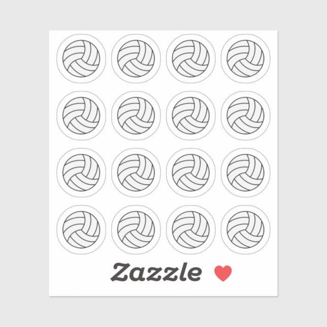 Sticker Rappel de la journée de match de volley Planificat (Feuille)