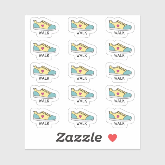 Sticker Rappel de marche Bujo Planificateur Journaling  (Feuille)