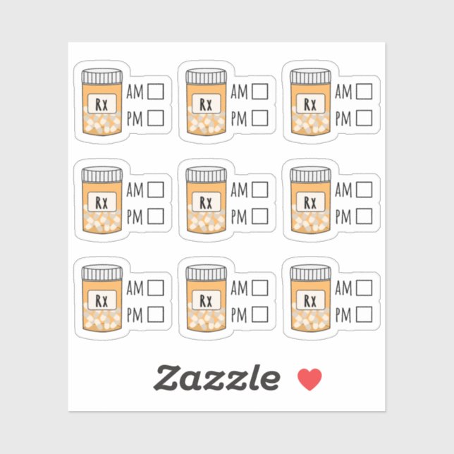 Sticker Rappel de médicaments Médicaments ordonnance suivi (Feuille)