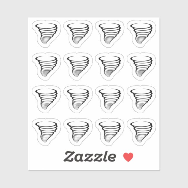 Sticker Rappel de prévision météorologique pour ouragan  (Feuille)