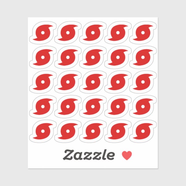Sticker Rappel de prévision météorologique pour ouragan  (Feuille)