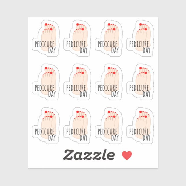 Sticker Rappel de prise de rendez-vous pour pédicure Plani (Feuille)