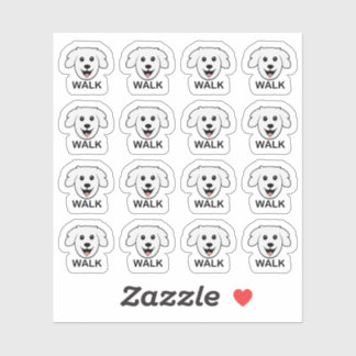 Sticker Rappel de promenade de chien Laisse Exercice Bujo 
