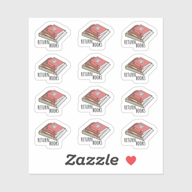 Sticker Rappel de retour des livres de bibliothèque Planif (Feuille)