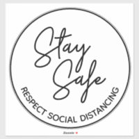 Rappel de sécurité : "Restez en sécurité" Distanci