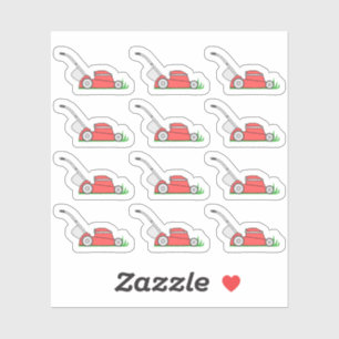 Sticker Rappel de Travail de Jardin Tonte de Pelouse Plani