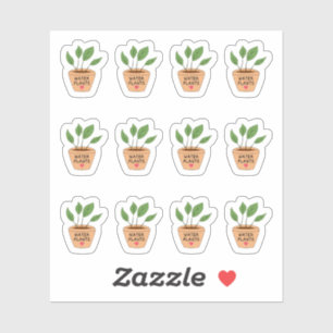 Sticker Rappel pour arroser les plantes Mini pots de plant