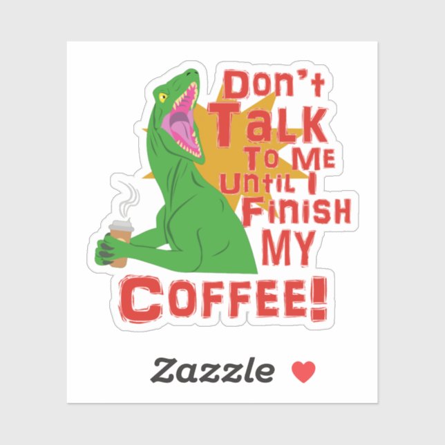 Sticker Raptors et café (Feuille)