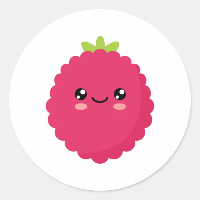 Sticker Raspberry Classic Round (Devant)